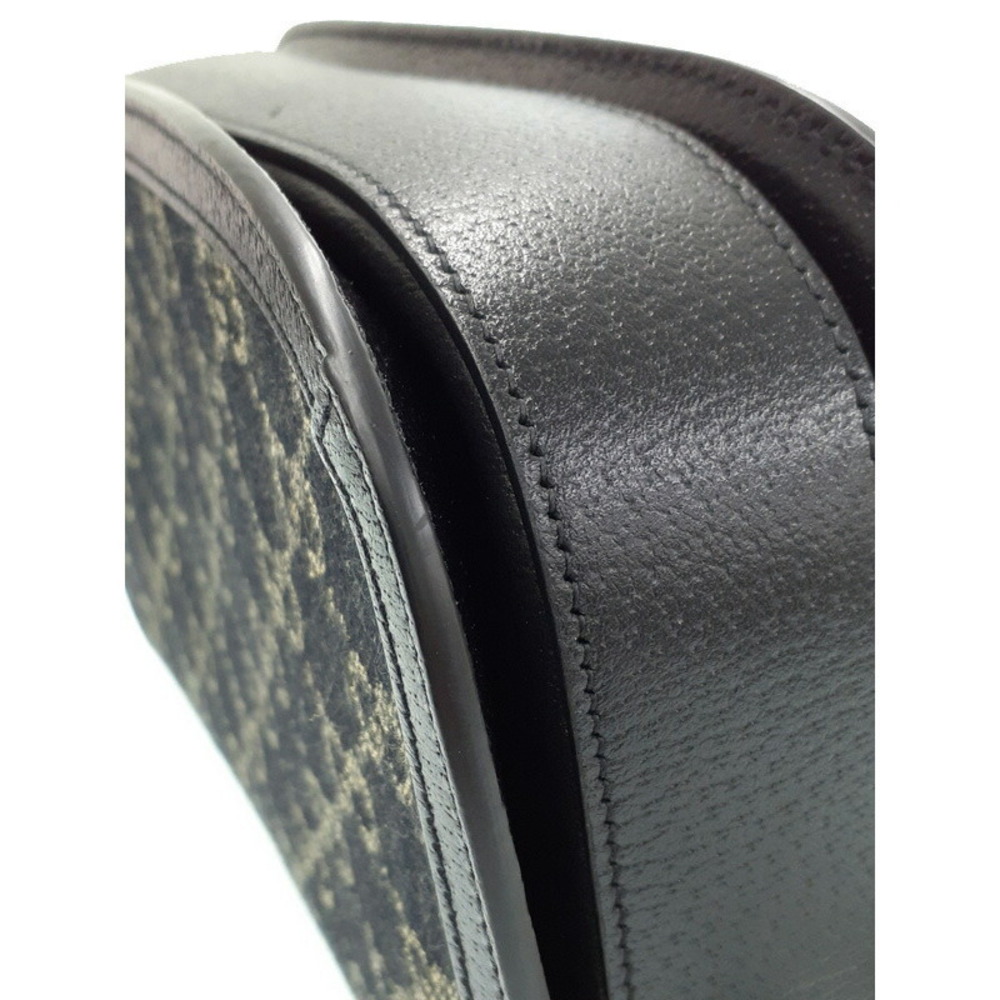 Gucci Horsebit 1955 Shoulder Bag Denim Leather Black - Picture 6 of 9